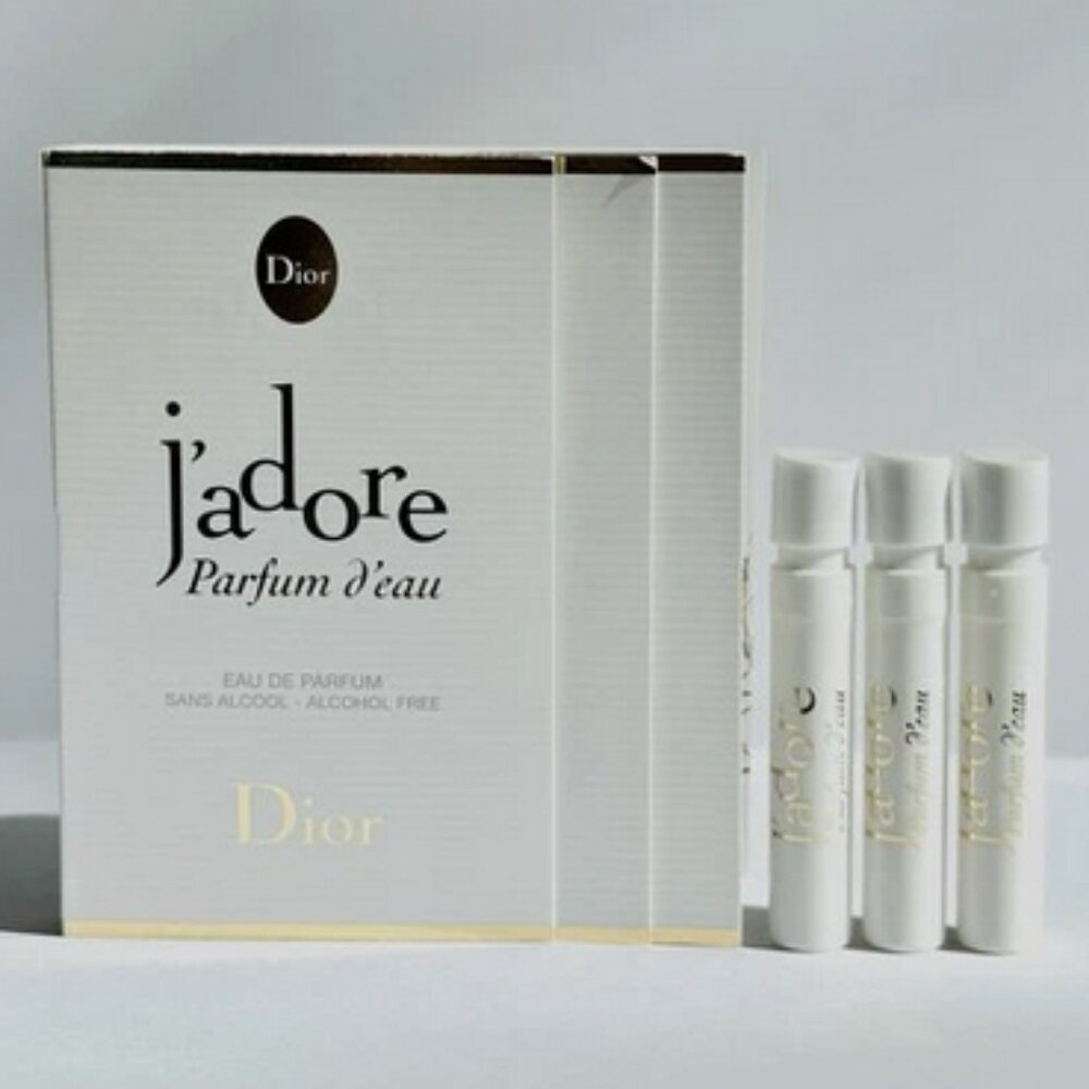Dior 3 Piece Sample Set J'adore Parfum d'Eau 1.2ml each